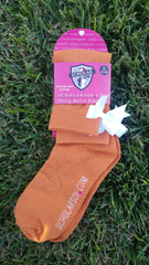 (LIMITED EDITION) Burnt Orange knee-high socks with white bows (2 pairs)