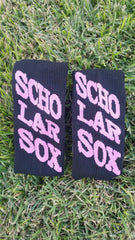 (LIMITED EDITION) Compression/Athletic Black knee-high socks with Pink (1 pair)