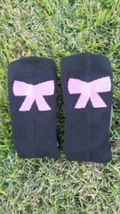 (LIMITED EDITION) Compression/Athletic Black knee-high socks with Pink (1 pair)