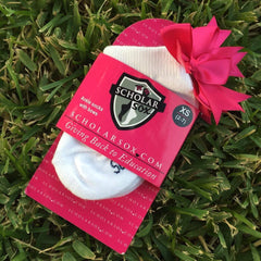 (LIMITED EDITION) White ankle socks with pink bows (2 pairs)