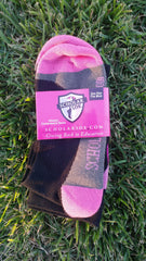(LIMITED EDITION) Compression/Athletic Black knee-high socks with Pink (1 pair)